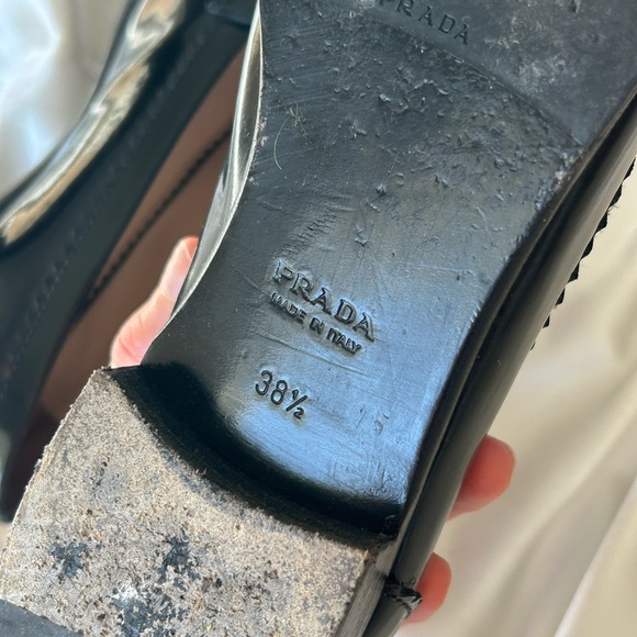 Prada Shiny Black Loafers - Picture 3 of 4